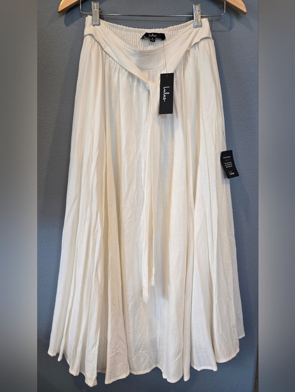 NWT Lulu's Brings You Back Ivory Midi Skirt (Only) - Picture 3 of 6